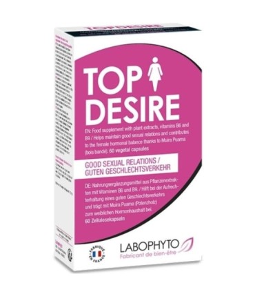 TOP DESIRE AUMENTO LIBIDO MUJER 60 CAPSULAS