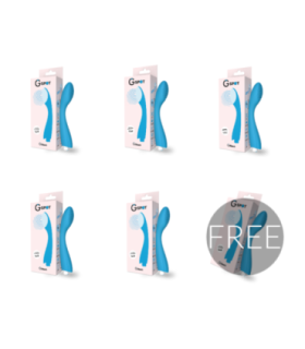 G-SPOT GYLBERT VIBRADOR PUNTO G AZUL TURQUESA 5+1 GRATIS