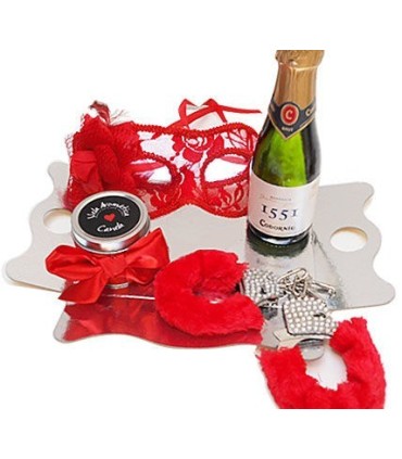 KIT ERÓTICO ROJO MASCARA VENECIANA