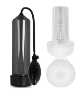 PUMP ADDICTED RX3 BOMBA ERECCIÓN TRANSPARENTE CON MASTURBADOR