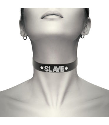 COQUETTE CHOKER CUERO VEGANO - SLAVE