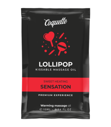 COQUETTE POCKET ACEITE MASAJE KISSABLE EFECTO CALOR PIRULETA 10 ML