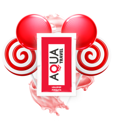 AQUA TRAVEL LUBRICANTE BASE AGUA SABOR PIRULETA- 6 ML