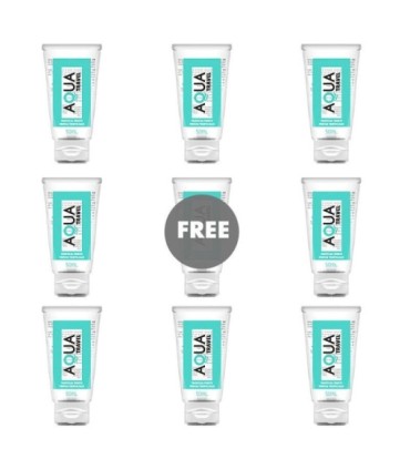 AQUA TRAVEL LUBRICANTE BASE AGUA SABOR FRUTAS TROPICALES - 50 ML 8+1 GRATIS