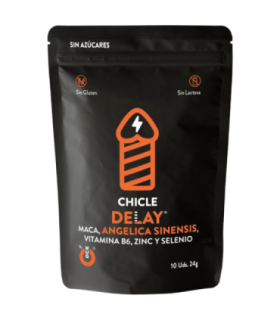 WUG DELAY CHICLES POTENCIADOR LIBIDO Y RETARDANTE EYACULACION 10 UNIDADES