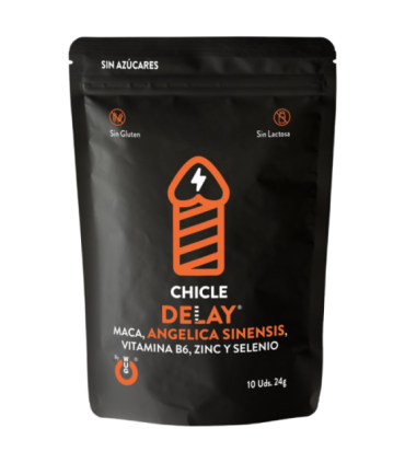 WUG DELAY CHICLES POTENCIADOR LIBIDO Y RETARDANTE EYACULACION 10 UNIDADES